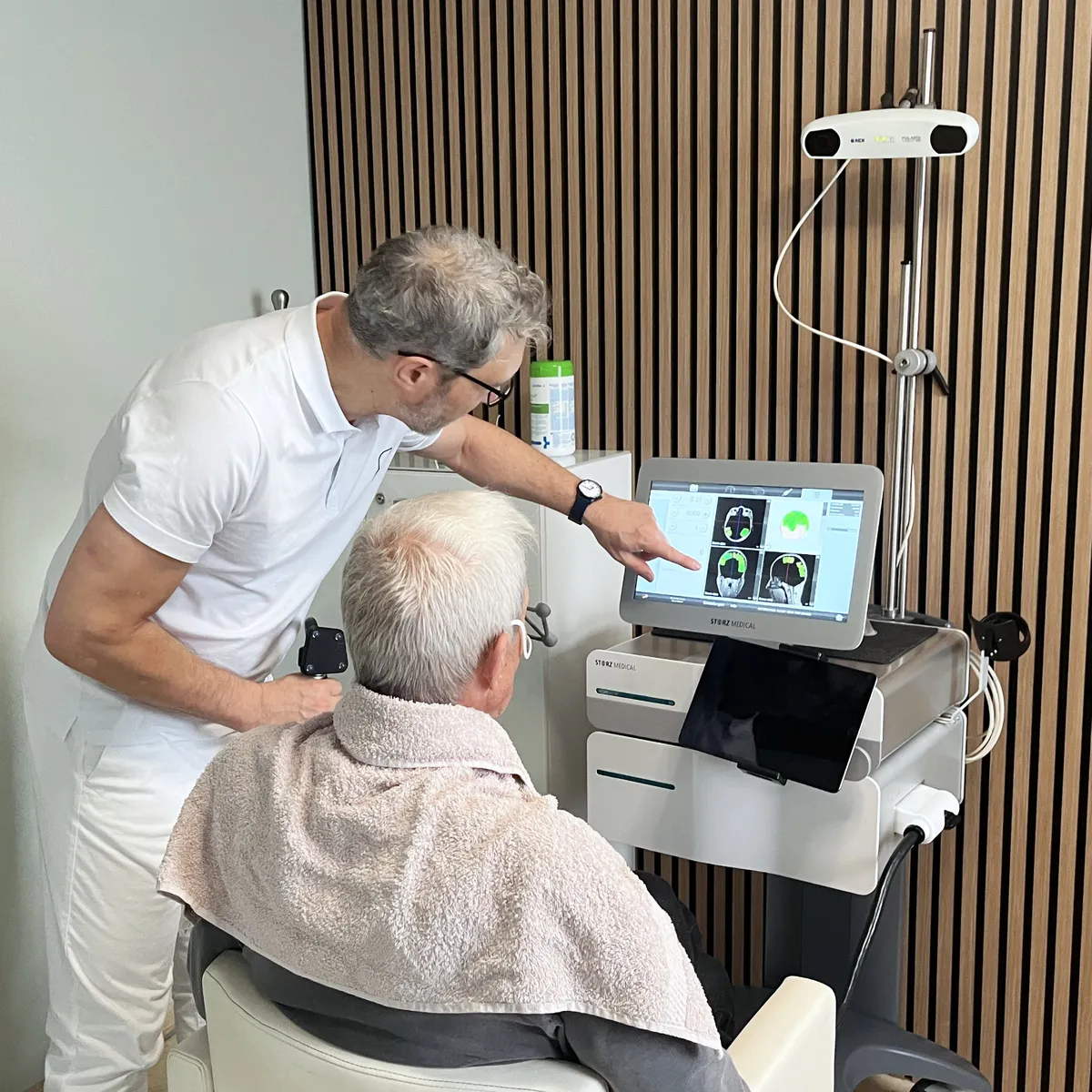 Während der Therapie kann man sich unterhalten